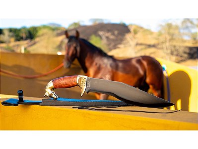 Faca Esportiva Zakharov Falcata Corcel Negro 11''