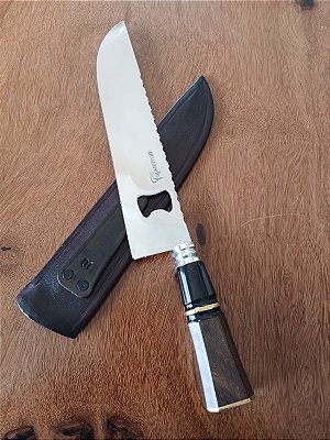 FACA PICANHEIRA 10" INOX , COM ABRIDOR DE GARRAFA