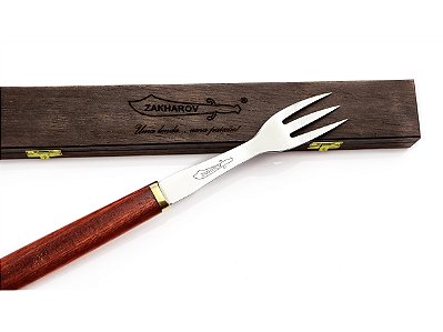 Garfo para Churrasco Zakharov no Estojo de Madeira