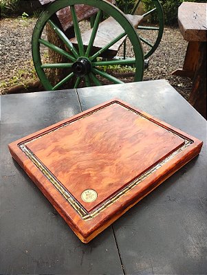 TÁBUA DE CORTE 30X35 COM CARTUCHO (Peroba Rosa)
