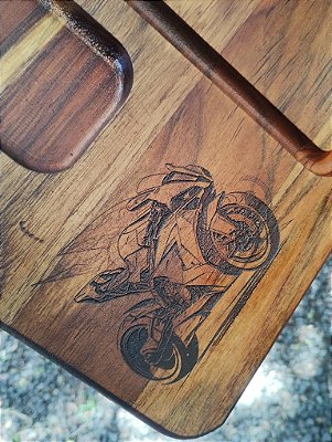 Tabua Corte De Carne Teca "moto velocidade"