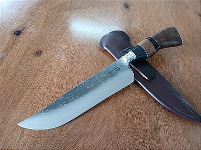 Faca Carbono 7" Cabo Resina e Madeira