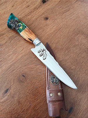 Faca de 7 Polegadas – Cabo Temático de Trator com Bandeira do Brasil