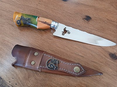 🔪 Faca de 7 Polegadas – Cabo Temático Motocross