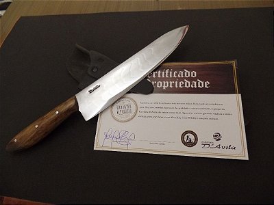 Faca Chefe Gourmet Laminada em Aço Carbono 5160 9”