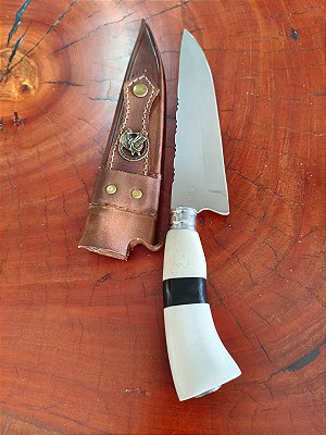 FACA ARTESANAL INOX CIRURGICO 8" CABO RESINA