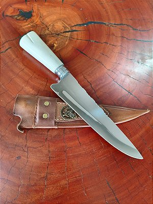 FACA ARTESANAL INOX CIRURGICO 7" CABO EM OSSO