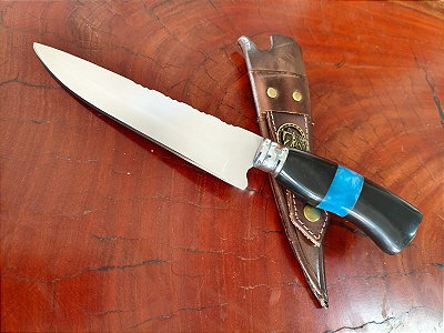 FACA ARTESANAL INOX 7" COM CABO MISTO