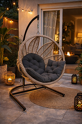 Balanço Folha – Tecimento em Corda Náutica (Com Pedestal)