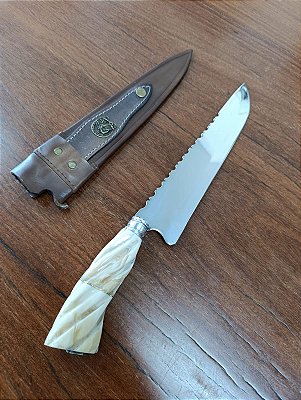 Faca Artesanal 10" em Inox Cirúrgico – Corte Preciso, Resistência e Acabamento Premium