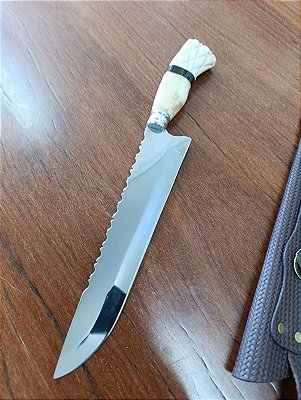 Faca Artesanal 10" em Inox Cirúrgico – Corte Preciso e Resistência