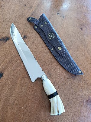 Faca 10" em Inox Cirúrgico – Corte Preciso, Resistência e Artesanal com Acabamento Premium