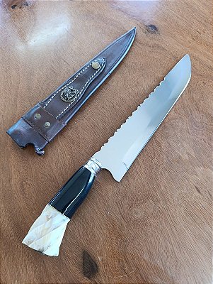 Faca 10" em Inox Cirúrgico – Artesanal com Acabamento Premium