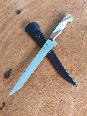 Faca Fileteira em Inox 8 polegadas, Cabo Hibrido