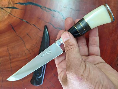 Faca Artesanal Inox Cirúrgico 5” Alta Qualidade para Churrasco e Camping