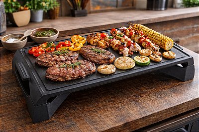 Rechaud a Álcool em Ferro Fundido Libaneza para Fondue, Carnes e Mesa Posta