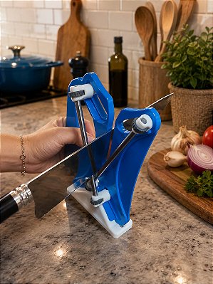 Afiador Amolador ,Chaira Profissional Azul Liso