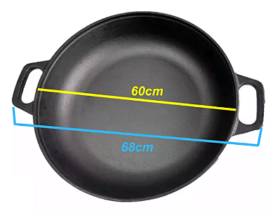 Frigideira Paella alça de ferro 60 cm diâmetro Libaneza