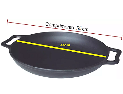 Frigideira Paella alça de ferro 44 cm diâmetro Libaneza