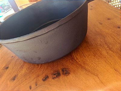 Caçarola de ferro grande 36 cm ,com tampa de ferro