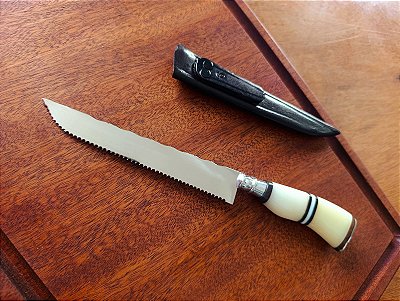 🔪 Faca de serra , Serrilhada 6” – Aço Inox