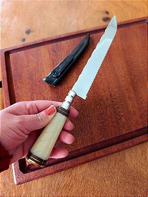 🔪 Faca de serra , Serrilhada 6” – Aço Inox