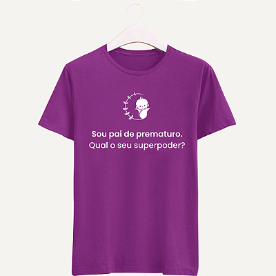 Camiseta Pai de Prematuro Roxa