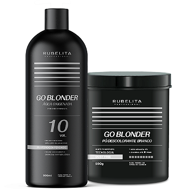 Kit Completo Go Blonder (Água Oxigenada + Pó Descolorante Branco)