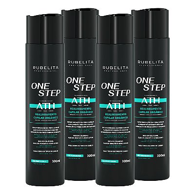 Kit 4 Realinhamento Orgânico One Step 300ml Tecnologia ATH Rubelita