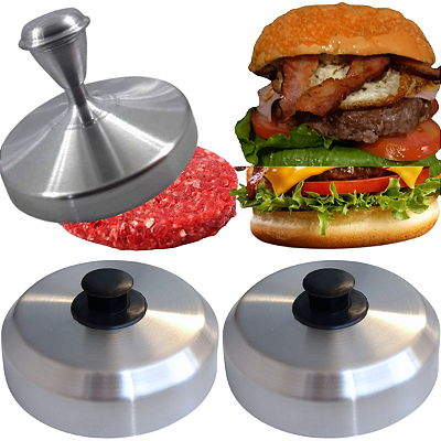 Molde de Hambúrguer com 2 Abafadores para Chapa e Lanches