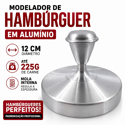 Modelador Prensador Abafador Forma para Hambúrguer Artesanal