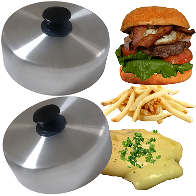 Kit 2 Abafadores de Hambúrguer – Chapa para Carnes e Frangos