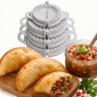 Conjunto de Formas para Pastel, Risole e Salgados – 4 Modeladores