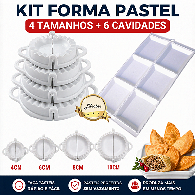 Kit com 4 Formas Modeladoras de Pastel com 6 Cavidades Casa