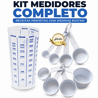 Medidores Copos Xícaras Colheres Cozinha Chef Receitas Casa
