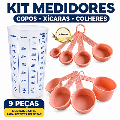 Medidores Copos Xícaras Colheres Cozinha Chef Receitas Casa