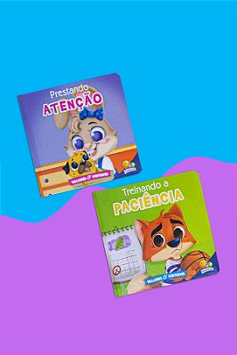 Livros Prestando atenção e Treinando a paciência. Situações do nosso dia a dia