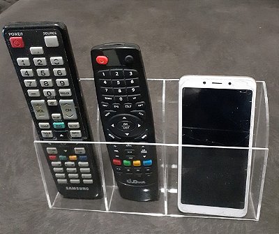 PORTA CONTROLE E CELULAR 3 COMPARTIMENTOS