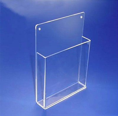 PORTA FOLHETO EM ACRILICO PARA PAPEL A4