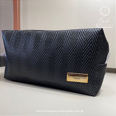 Nécessaire BOX Versalhes Preto com Plaquinha gravada a laser