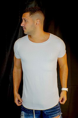 Camiseta Basica Long Branca