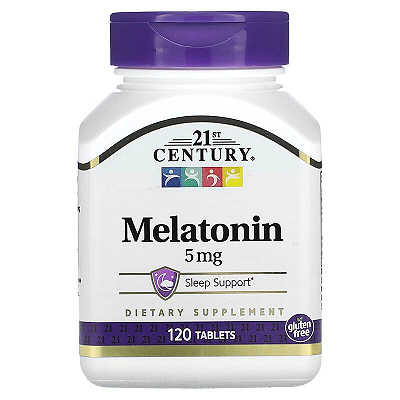 Melatonina 5mg 120 Tabletes 21st Century