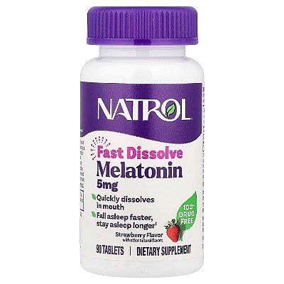 Melatonina 5mg Sublingual Fast Dissolve 90 Tabletes Natrol