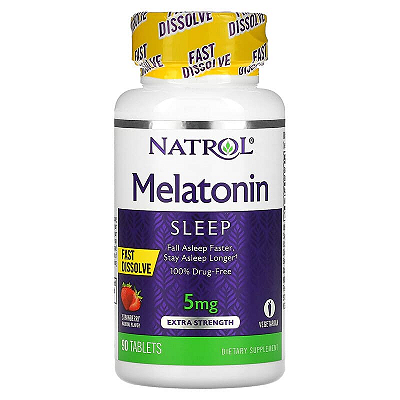 Melatonina 5mg Sublingual Fast Dissolve 90 Tabletes Natrol