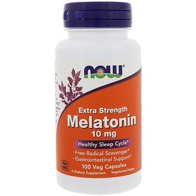 Melatonina 10mg Extra Forte 100 caps Now Foods