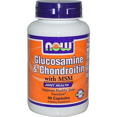 Glucosamina e Condroitina com MSM 90 caps Now Foods