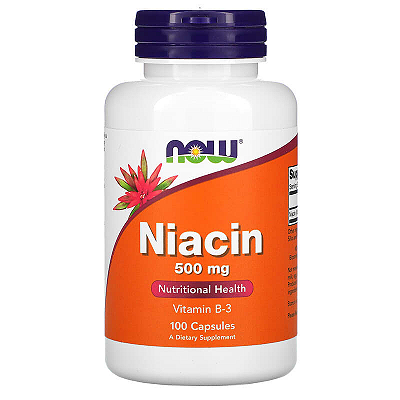 Vitamina B-3 Niacina 500mg 100 caps Now Foods