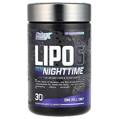 Lipo 6 Black Nightime 30 Caps Importado Nutrex