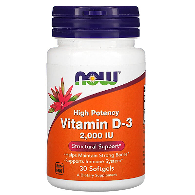 Vitamina D3 2000ui 30 Caps Now Foods