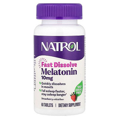 Melatonina 10mg Sublingual 60 Tabletes Natrol